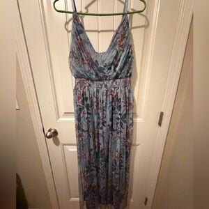 Candalite Blue Floral Maxi Dress